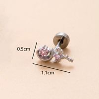 1 Piece Ear Cartilage Rings & Studs Classic Style Snake Butterfly Copper Polishing Inlay Zircon 18K Gold Plated Ear Cartilage Rings & Studs sku image 4