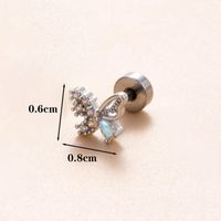 1 Piece Ear Cartilage Rings & Studs Simple Style Classic Style Star Heart Shape Copper Polishing Inlay Diamond 18K Gold Plated Ear Cartilage Rings & Studs sku image 14