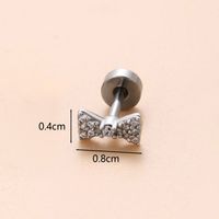1 Piece Ear Cartilage Rings & Studs Classic Style Star Flower Butterfly 316 Stainless Steel  Copper Polishing Inlay Zircon 18K Gold Plated Ear Cartilage Rings & Studs sku image 13