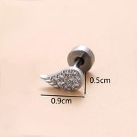 1 Piece Ear Cartilage Rings & Studs Classic Style Star Flower Butterfly 316 Stainless Steel  Copper Polishing Inlay Zircon 18K Gold Plated Ear Cartilage Rings & Studs sku image 4