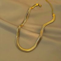 Fashion Geometric Titanium Steel Chain Necklace sku image 19