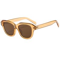 Retro Sweet Solid Color Leopard Ac Square Full Frame Women's Sunglasses sku image 5