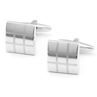 Simple Style Streetwear Square Copper Plating Men's Cufflinks sku image 1