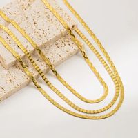 304 Stainless Steel 18K Gold Plated Simple Style Solid Color Necklace main image 6