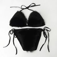 Frau Einfarbig 2-teiliges Set Bikinis Bademode sku image 10