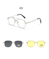 Simple Style Streetwear Solid Color Tac Square Full Frame Women's Sunglasses sku image 1