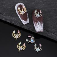 Simple Style Shiny Geometric Copper Nail Decoration Accessories 8 Pieces main image 5