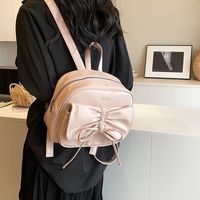 Medium Waterproof Solid Color Casual Shopping Women's Backpack sku image 3
