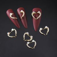 Sweet Simple Style Heart Shape Wings Zinc Alloy Nail Decoration Accessories A Pack Of 30 main image 4