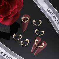 Sweet Simple Style Heart Shape Wings Zinc Alloy Nail Decoration Accessories A Pack Of 30 main image 7