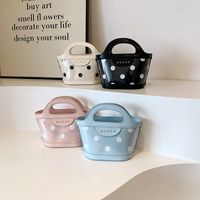 Women's Medium Pu Leather Solid Color Basic Classic Style Sewing Thread Zipper Bucket Bag main image video