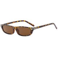 Décontractée Style Simple Bande Couleur Unie Léopard Ca Carré Plein Cadre Femmes De Lunettes De Soleil sku image 4