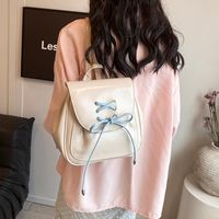 Medium Waterproof 13 Inch Solid Color Daily Shopping Women's Backpack sku image 4