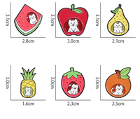 Cartoon Style Pear Apple Watermelon Alloy Stoving Varnish Unisex Brooches main image 2