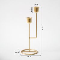 Simple Style Classic Style Solid Color Iron Candlestick Artificial Decorations sku image 15