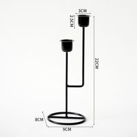 Simple Style Classic Style Solid Color Iron Candlestick Artificial Decorations sku image 16