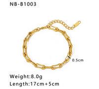 304 Stainless Steel 18K Gold Plated Basic Modern Style Classic Style Plating Geometric Solid Color Bracelets main image 2