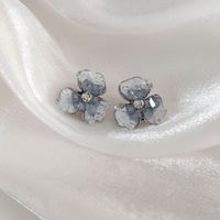 1 Pair Elegant Shiny Flower Inlay Zinc Alloy Rhinestones main image 8