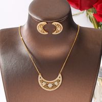 Copper 18K Gold Plated Simple Style Classic Style Inlay Solid Color Zircon Jewelry Set main image 5