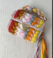 Women's Polyester Color Block Elegant Ethnic Style Square Lock Clasp Handbag sku image 13
