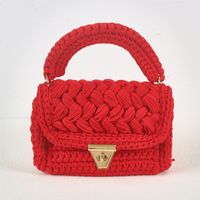 Women's Polyester Color Block Elegant Ethnic Style Square Lock Clasp Handbag sku image 21