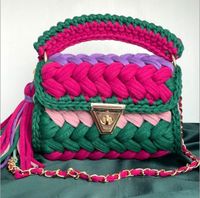 Women's Polyester Color Block Elegant Ethnic Style Square Lock Clasp Handbag sku image 16