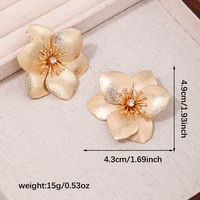 1 Pair Elegant Sweet Artistic Flower Inlay Alloy Rhinestones Ear Studs main image 2