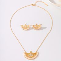 Copper 18K Gold Plated Simple Style Classic Style Inlay Solid Color Zircon Jewelry Set main image 3