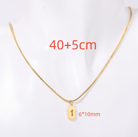 304 Stainless Steel Titanium Steel 18K Gold Plated Basic Modern Style Classic Style Plating Number Pendant Necklace main image 2