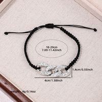 Simple Style Commute Geometric Plastic Rope Hollow Out Inlay Rhinestones Women's Drawstring Bracelets main image 3