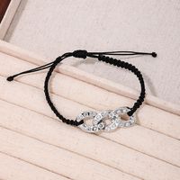 Simple Style Commute Geometric Plastic Rope Hollow Out Inlay Rhinestones Women's Drawstring Bracelets main image 8