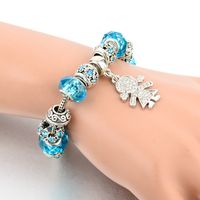 Cute Sweet Human Alloy Brass Beaded Chain Inlay Crystal Rhinestones Silver Plated Kid'S Bracelets main image 4