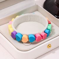 Mignon Sucré Forme De Cœur Argile Molle Femmes Bracelets main image 3