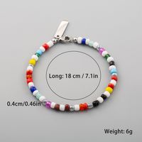 304 Stainless Steel Glass Casual Vacation Beach Irregular Beaded Geometric Bracelets main image 2