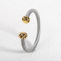 Wholesale Jewelry Simple Style Geometric 304 Stainless Steel Alloy Inlay Bangle sku image 1