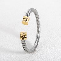 Wholesale Jewelry Simple Style Geometric 304 Stainless Steel Alloy Inlay Bangle sku image 2