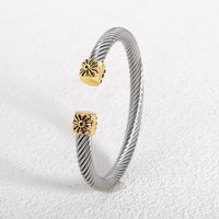 Wholesale Jewelry Simple Style Geometric 304 Stainless Steel Alloy Inlay Bangle sku image 7