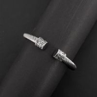 Wholesale Jewelry Simple Style Geometric 304 Stainless Steel Alloy Inlay Bangle sku image 12