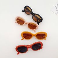 IG Style Y2K Cute Star Solid Color Resin Oval Frame Full Frame Kids Sunglasses main image 2