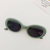 IG Style Y2K Cute Star Solid Color Resin Oval Frame Full Frame Kids Sunglasses sku image 5