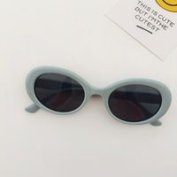IG Style Y2K Cute Star Solid Color Resin Oval Frame Full Frame Kids Sunglasses sku image 6