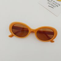 IG Style Y2K Cute Star Solid Color Resin Oval Frame Full Frame Kids Sunglasses sku image 7