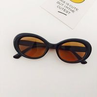 IG Style Y2K Cute Star Solid Color Resin Oval Frame Full Frame Kids Sunglasses sku image 9