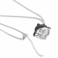 Wholesale Jewelry Casual Cute Modern Style Pig Titanium Steel Iron Pendant Necklace main image 4