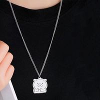 Wholesale Jewelry Casual Cute Modern Style Pig Titanium Steel Iron Pendant Necklace main image 3