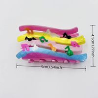 Women's Simple Style Printing Notes Arylic Hair Claws main image 4