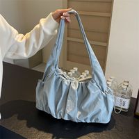 Femmes Moyen Chiffon Couleur Unie Vêtement De Rue Carré Fermeture Éclair Sac Sous Les Bras main image 5