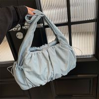 Femmes Moyen Chiffon Couleur Unie Vêtement De Rue Carré Fermeture Éclair Sac Sous Les Bras main image 7