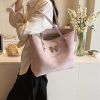 Femmes Grande Faux Cuir Couleur Unie Noeud D'Arc Style Vintage Style Classique Fermeture Éclair Sac À Main main image 4