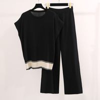 Casual Outdoor Women's Vintage Style Stripe Polyester Knit Pants Sets Pants Sets main image 7